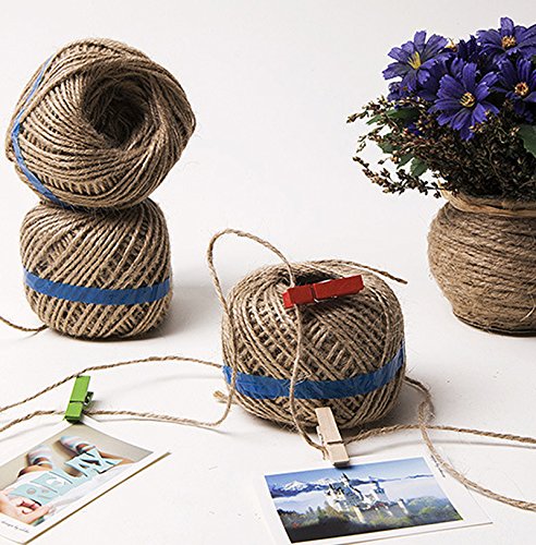 New 200M 2mm Natural Burlap hessois Jute Twine ...