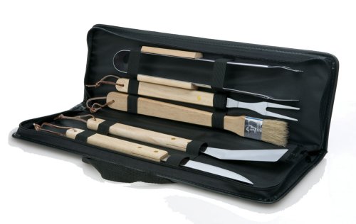 50291110000 kit d'ustensiles à barbecue en bois