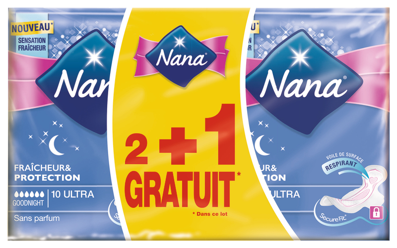 SERVIETTES HYGIÉNIQUE ULTRA GOODNIGHT NANA