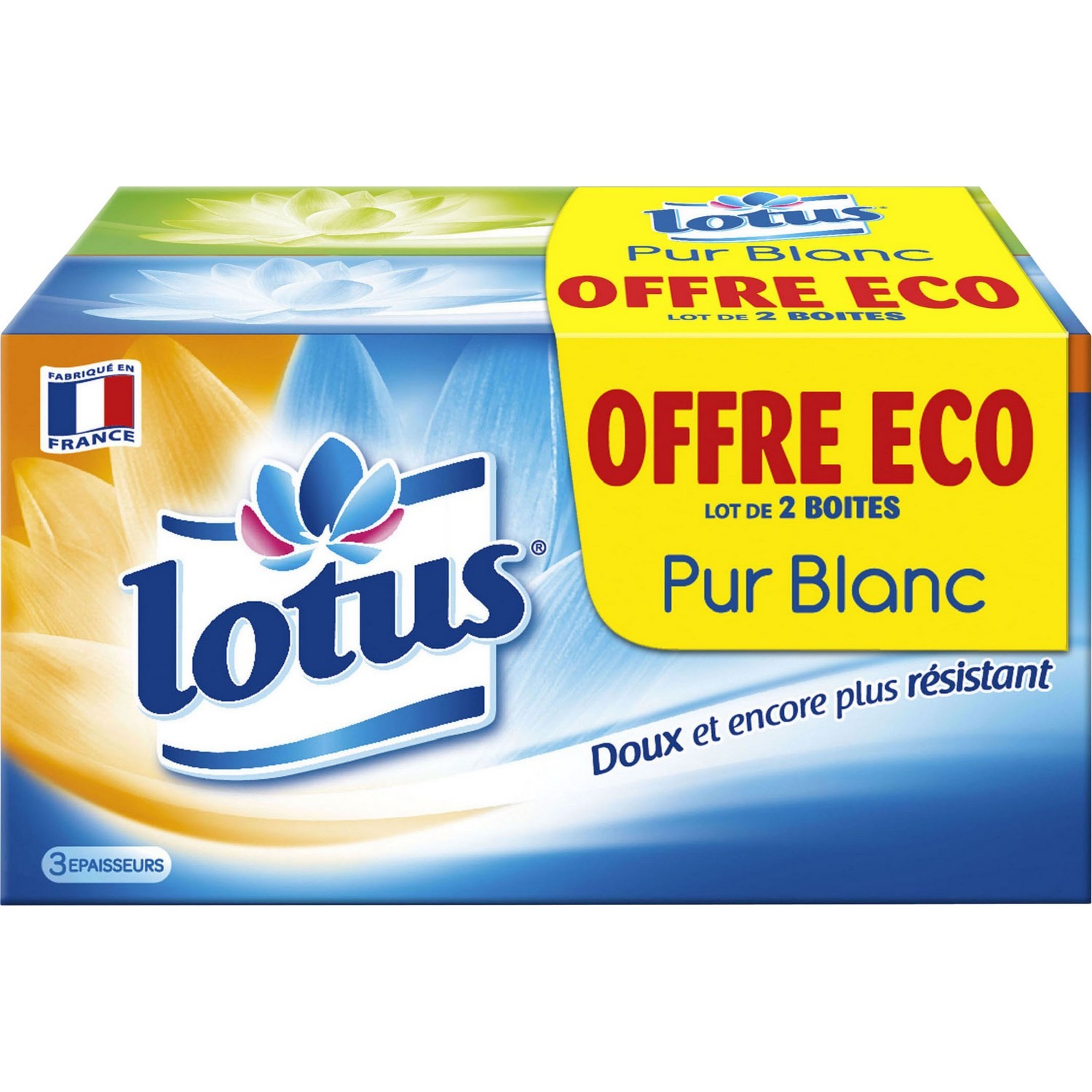 Mouchoirs Pur Blanc LOTUS