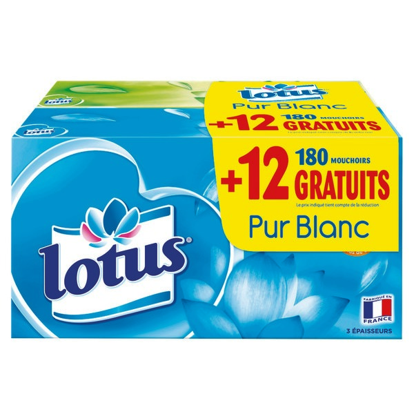 MOUCHOIRS BLANC LOTUS