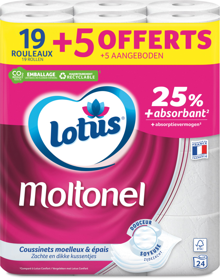  PAPIER TOILETTE MOLTONEL LOTUS code EAN 7322540928617 