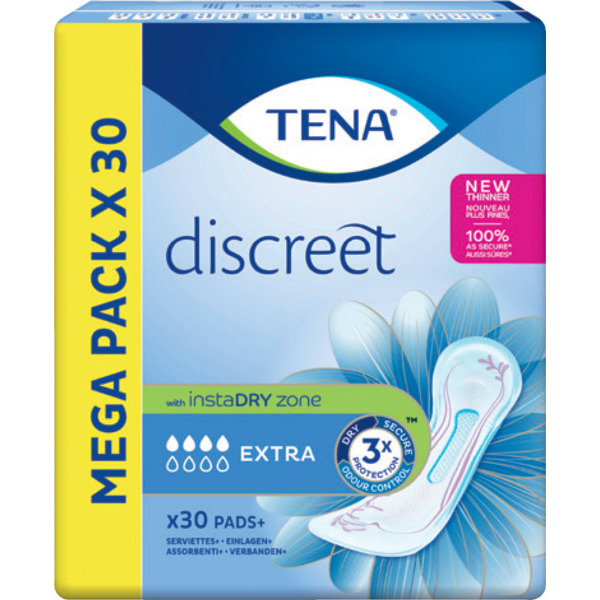 SERVIETTE HYGIÉNIQUE DISCREET EXTRA X30
