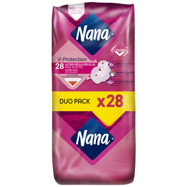 SERVIETTES HYGIENIQUES ULTRA RÉGULIER PLUS  X28 