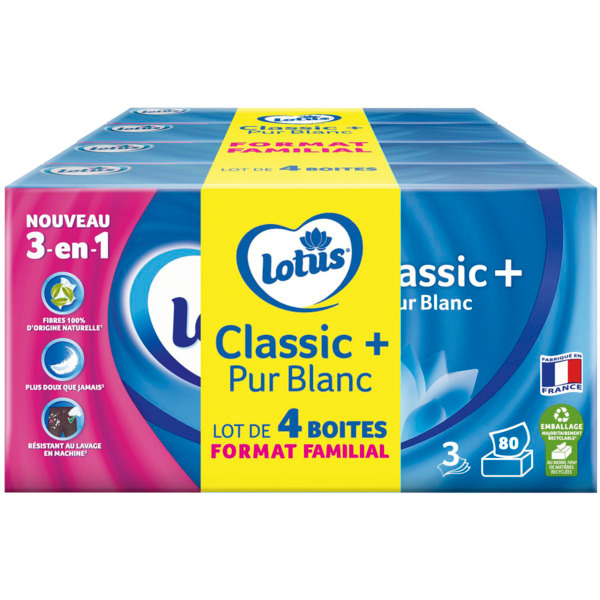  Boite Mouchoirs Classic+ Blanc Lotus code EAN 7322542006931 