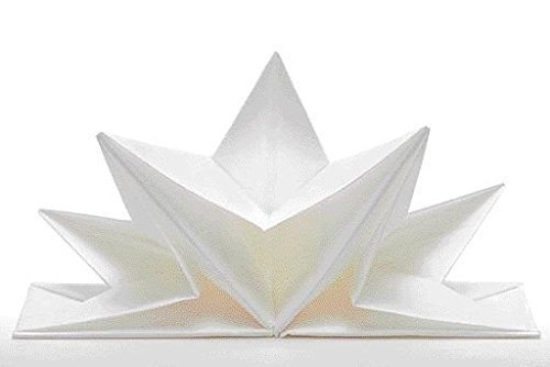 Sona-Lux Serviettes en papier pliées Venezia, Couleur?: Blanc, Pre, contient Pro d'emballage?: 12 pièces, forme étoile, décoration de table, décoration de table, mariage, baptême, Noël, anniversaire code EAN 7330010249100 