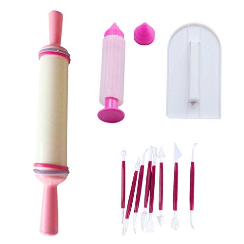 Ciaoed Outils à gâteau accessoire décoration modelage outil de lissage de gâteau cake pen modelage de gâteaux rouleau à pâtisserie coupeur et ustensiles de modelage par code EAN 7331593587443 