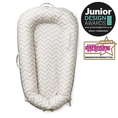 Enfant Terrible Design Et000-003deluxe sleepyhead bébé pod, chevron, gris/blanc 7394322261038 (7394322261038)