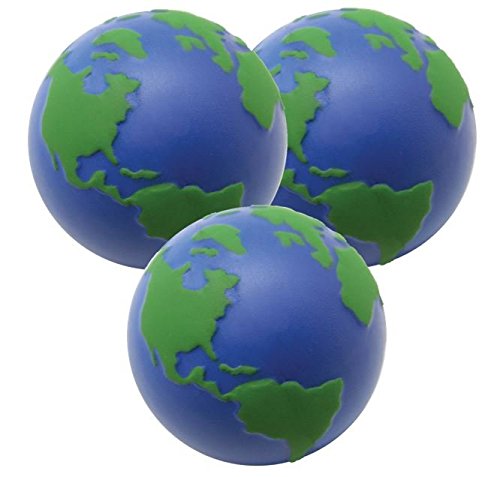 StressCHECK Ltd Balle Anti Stress - 3 x Globe balle de stress - parfaite pour évacuer le stress/anxiété 7406114901777 (7406114901777)