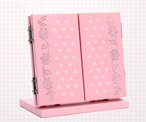 XYXY Maquillage Mirror Sculpté en bois pliante ...