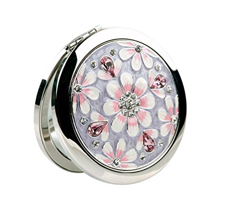 XYXY Maquillage Mirror Faits main argent strass...