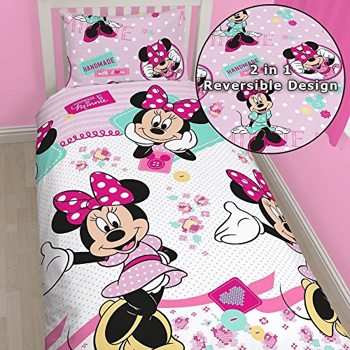 Disney Minnie Parure de lit 1 personne avec hou...