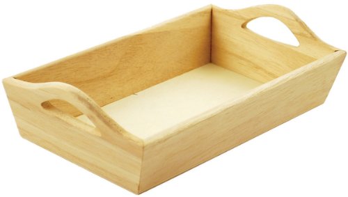 Plateau en bois peut être peint W/poignées 8-1/8 "X 4-5/8" X 2-1/8 "- 7426923760792 American Classics Corp