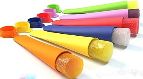 Fonline fonline en silicone Ice Pop Maker épouse/Popsicle moules Mighty Pops Lot de 8 - Flexible et durable pour Mess-Free congélation et un nettoyage facile - Sans BPA, Approuvé par la FDA, Silicone de qualité alimentaire 6 7428194879319 (7428194879319)