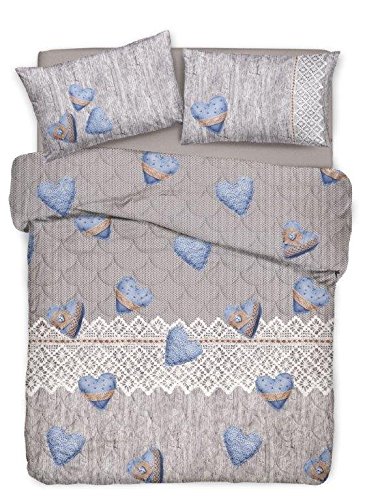 Smartsupershop Couette Légère Pour Lit 2 Places Coeur Bleu Fantaisie d'amour Love Heart Mesure Garnissage 280 X 260 cm 100 G Europe Pensées Délicats 7429536167118 (7429536167118)