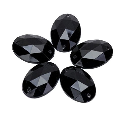 kingstons oval-faceted strass en acrylique pour...