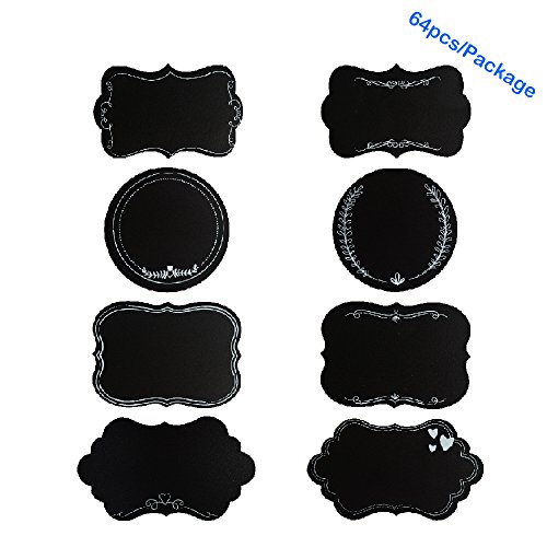 64 réutilisables labels chalkboard pro (8 fiche...