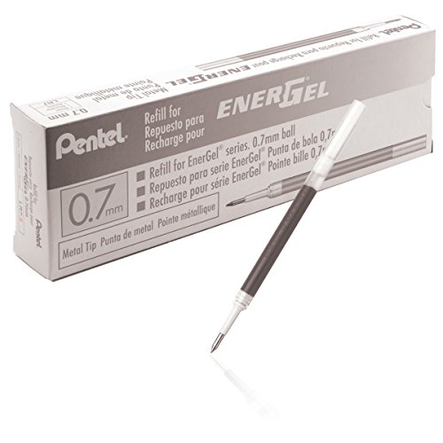 Lr7 lot de 12 recharges encre noire pour roller...