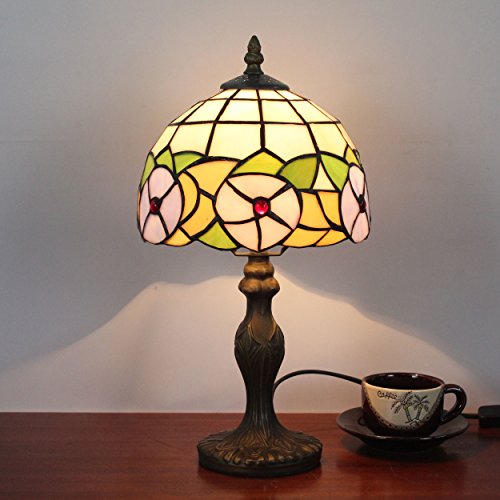 Tiffany Lampe de Table SINCERE@ 8 pouces Pastoral Retro Antique Vitrail Tiffany Table Lamp Lampe de chevet code EAN 7505384151735 