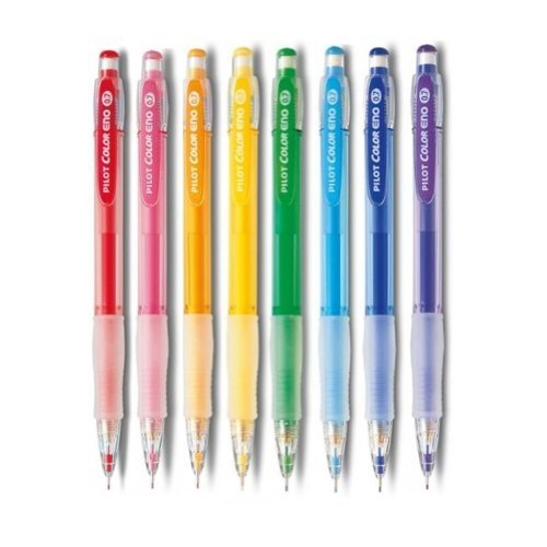Color eno 0.7mm automatic mechanical pencil 8 c...