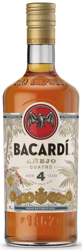 BACARDI RHUM ANEJO 4 ANS BACARDI code EAN 7610113001417 