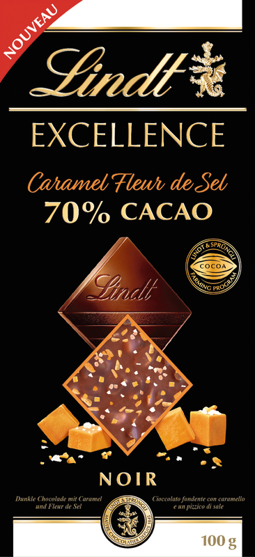 TABLETTE EXCELLENCE NOIR 70% ÉCLATS DE CARAMEL ...