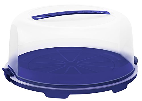 Rotho 2043982 Fresh Cloche à Gâteaux Plat Bleu