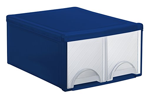 Rotho Frontbox 2 tiroirs + 2 tiroirs Bleu/Trans...