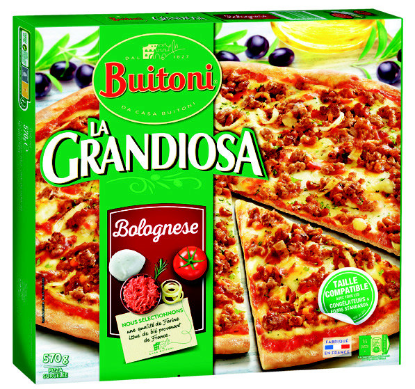  PIZZA LA GRANDIOSA BOLOGNESE SURGELÉE “BUITONI” code EAN 7613033139505 