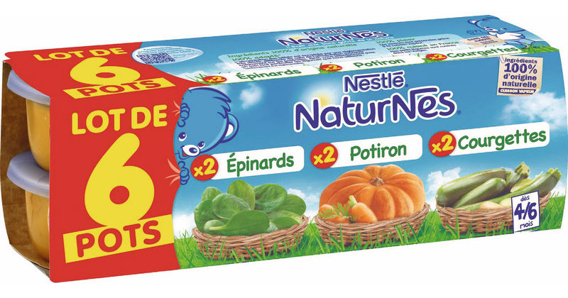 BOLS COURGETTES, ÉPINARDS, POTIRONS Nestlé