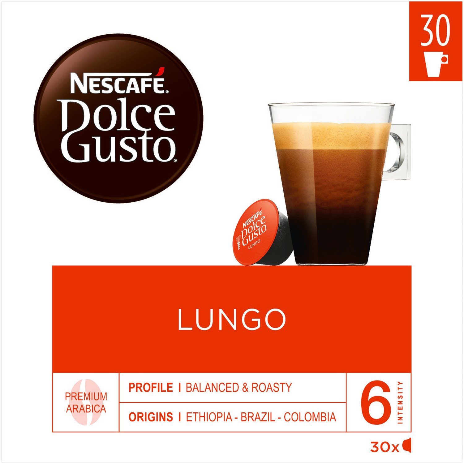 Café capsules Lungo DOLCE GUSTO