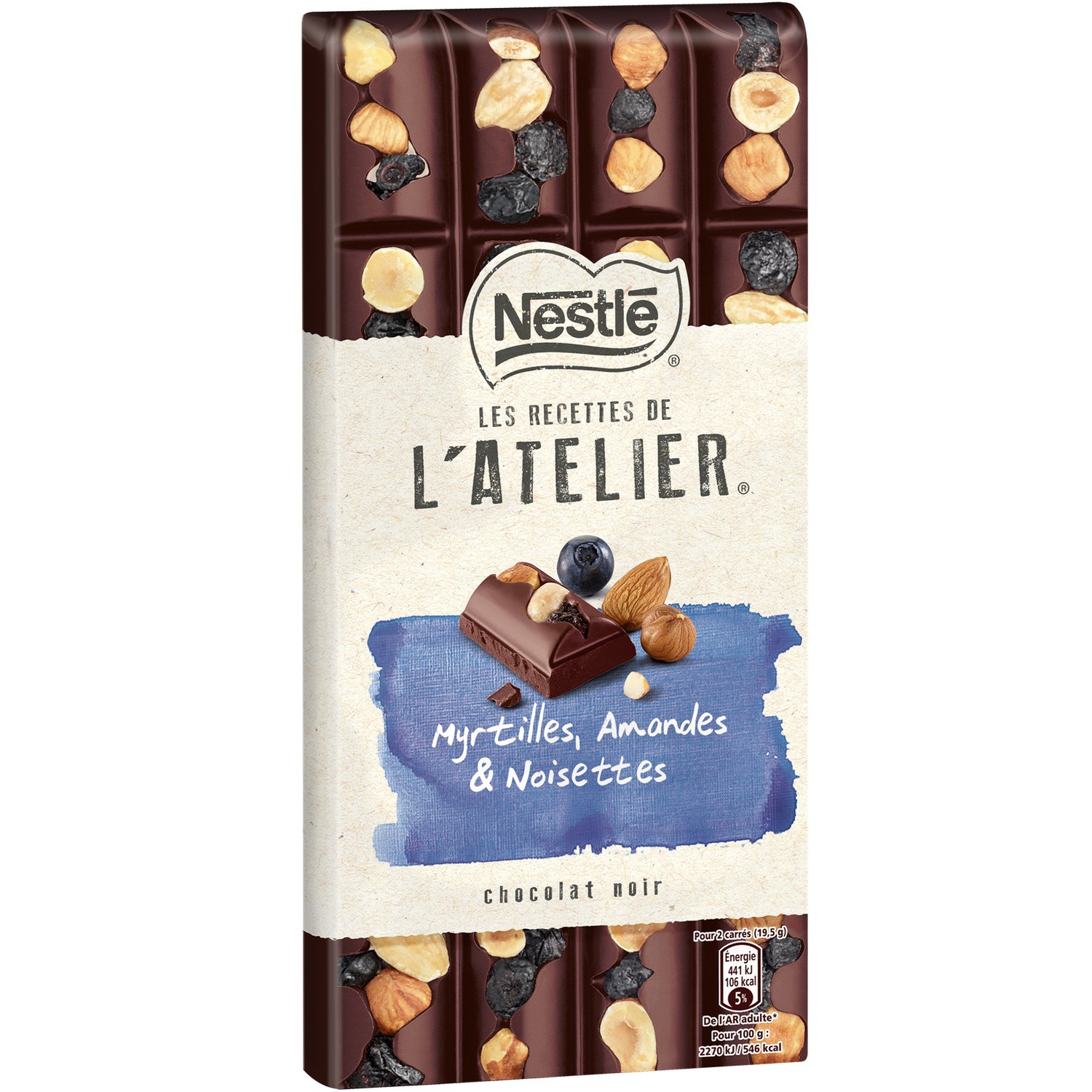 Chocolat noir myrtilles amandes NESTLE 7613034389749 NESTLE Chocolat noir myrtilles amandes NESTLE 7613034389749 NESTLE