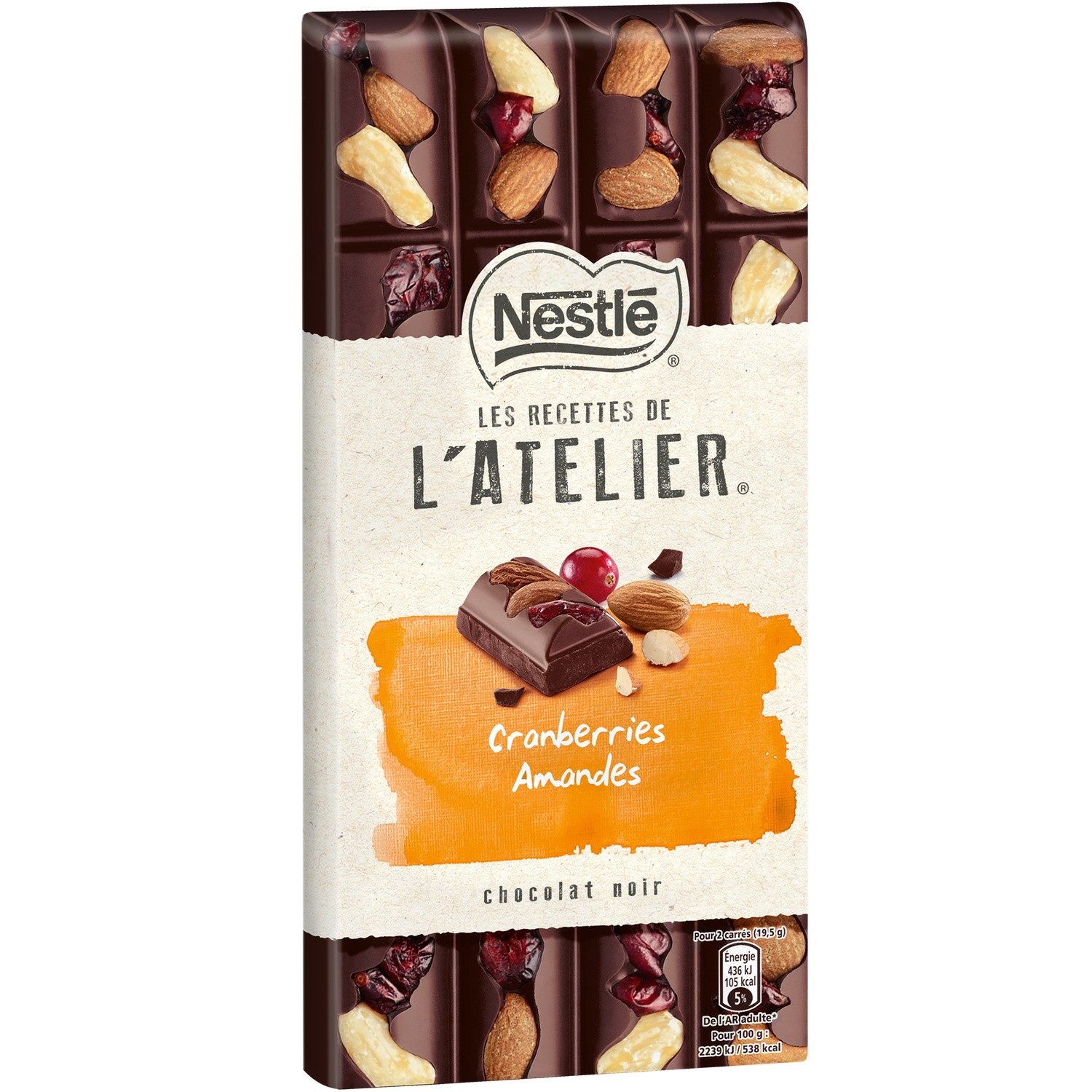 Chocolat noir Cranberries amande NESTLE