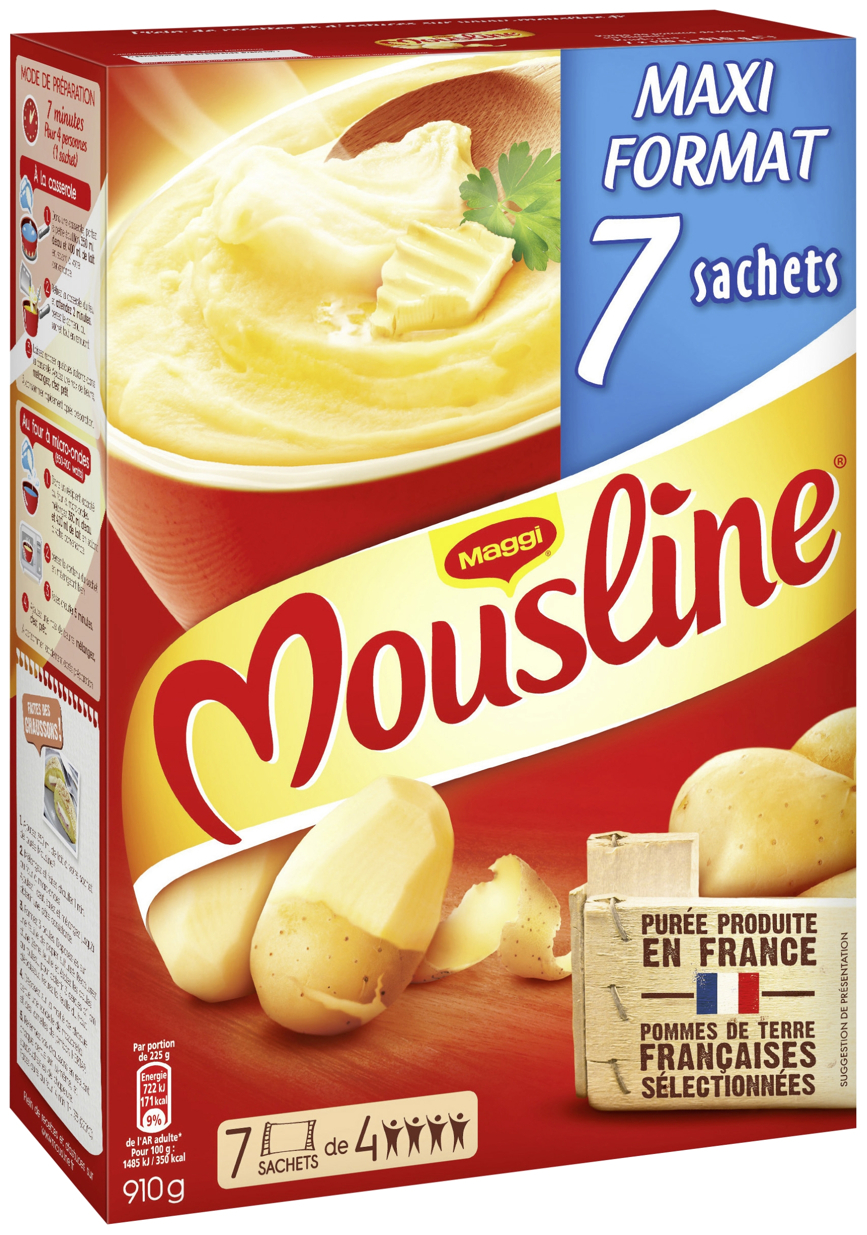 Purée nature Mousline