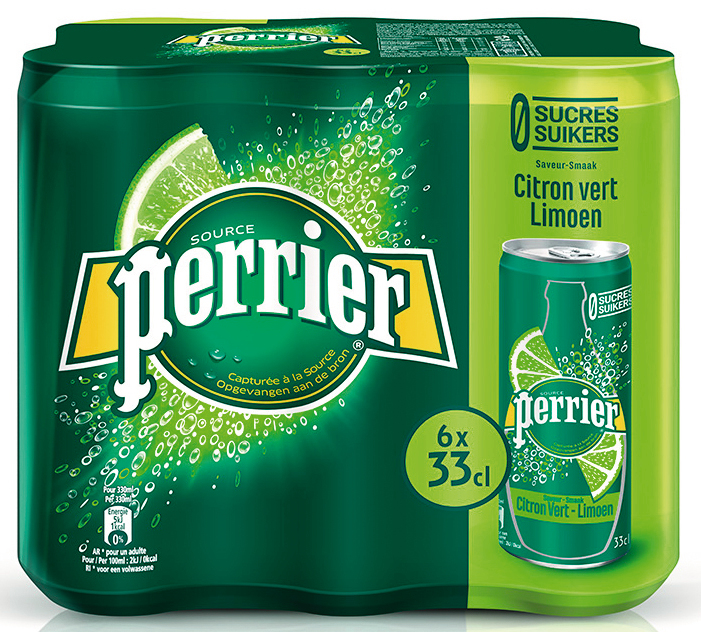 EAU MINÉRALE GAZEUSE AROMATISÉE CITRON VERT PER...