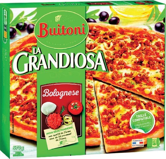  PIZZAS LA GRANDIOSA SURGELÉES “BUITONI” code EAN 7613035333697 