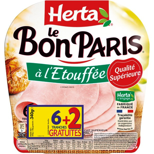 JAMBON LE BON PARIS À L'ÉTOUFFÉE HERTA