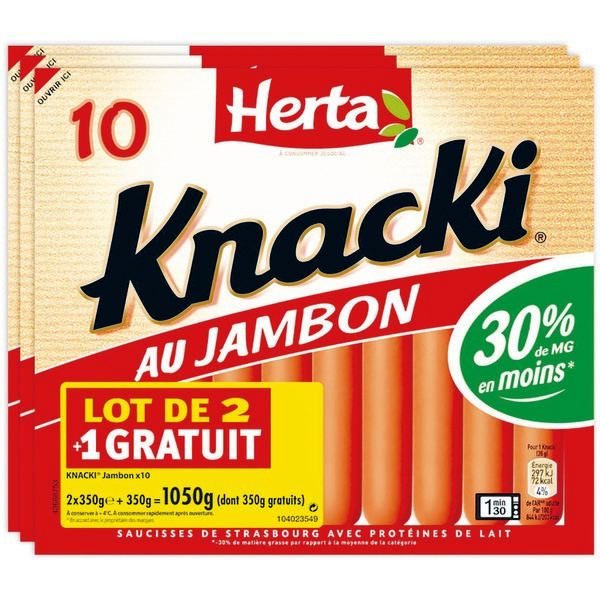 KNACKI AU JAMBON HERTA