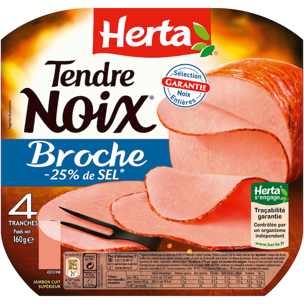Tendre Noix Broche -25% de sel