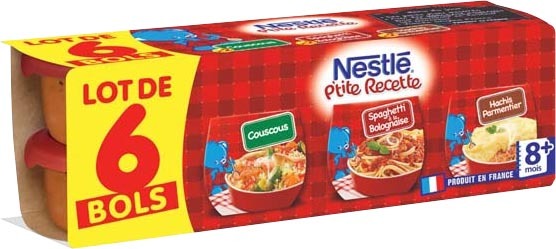 ASSORTIMENT DE POTS LÉGUMES VIANDES POUR ENFANTS “P’TITE RECETTE DE NESTLÉ” 7613035870192 (7613035870192)