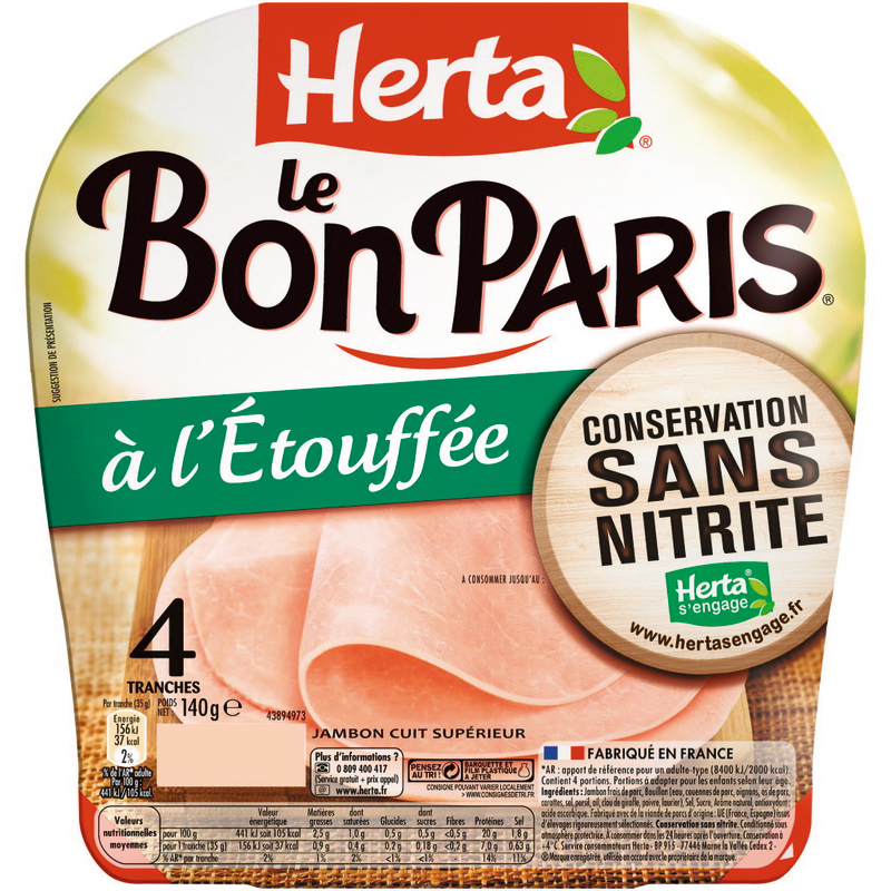 Herta LE BON PARIS  À L'ÉTOUFFÉE code EAN 7613035989535 