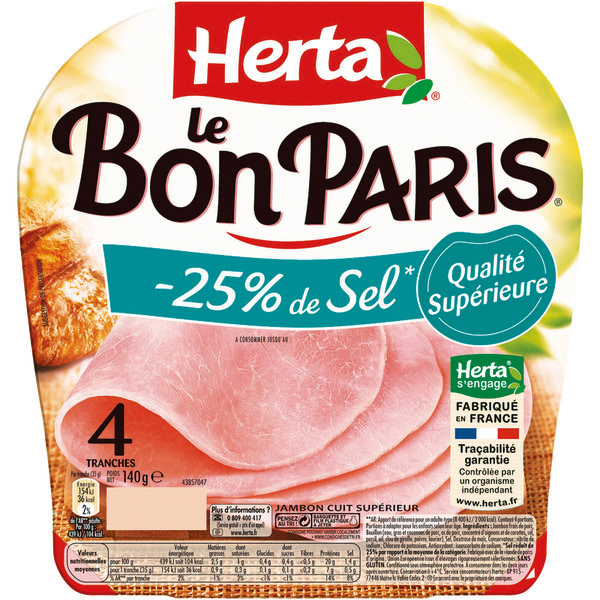 LE BON PARIS - 25 % DE SEL HERTA