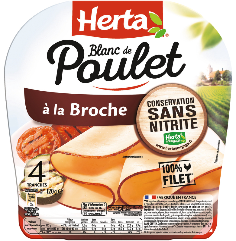 BLANC DE POULET À LA BROCHE CONSERVATION SANS N...