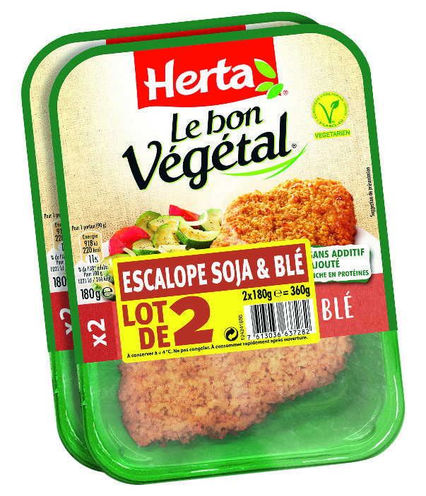 ESCALOPE SOJA & BLÉ LE BON VÉGÉTAL “HERTA” 7613036637282 (7613036637282)
