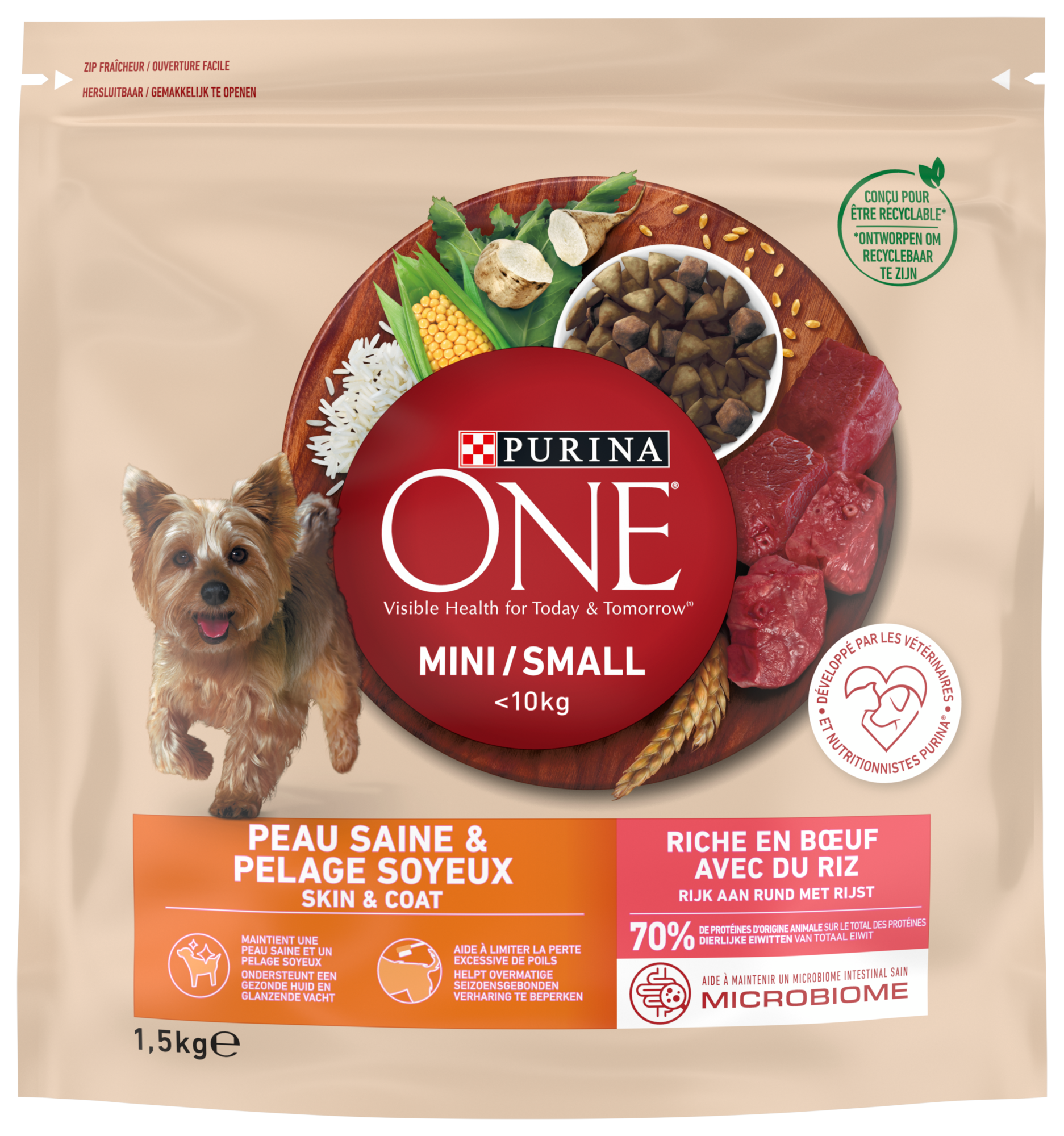PURINA ONE CROQUETTES POUR PETIT CHIEN code EAN 7613036696852 