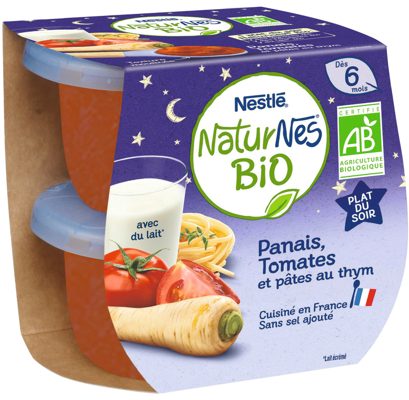 NATURNES PANAIS, TOMATES ET PÂTES AU THYM Nestle