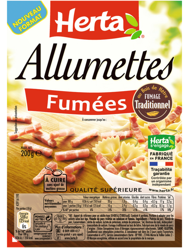 herta ALLUMETTES FUMEES code EAN 7613036761130 