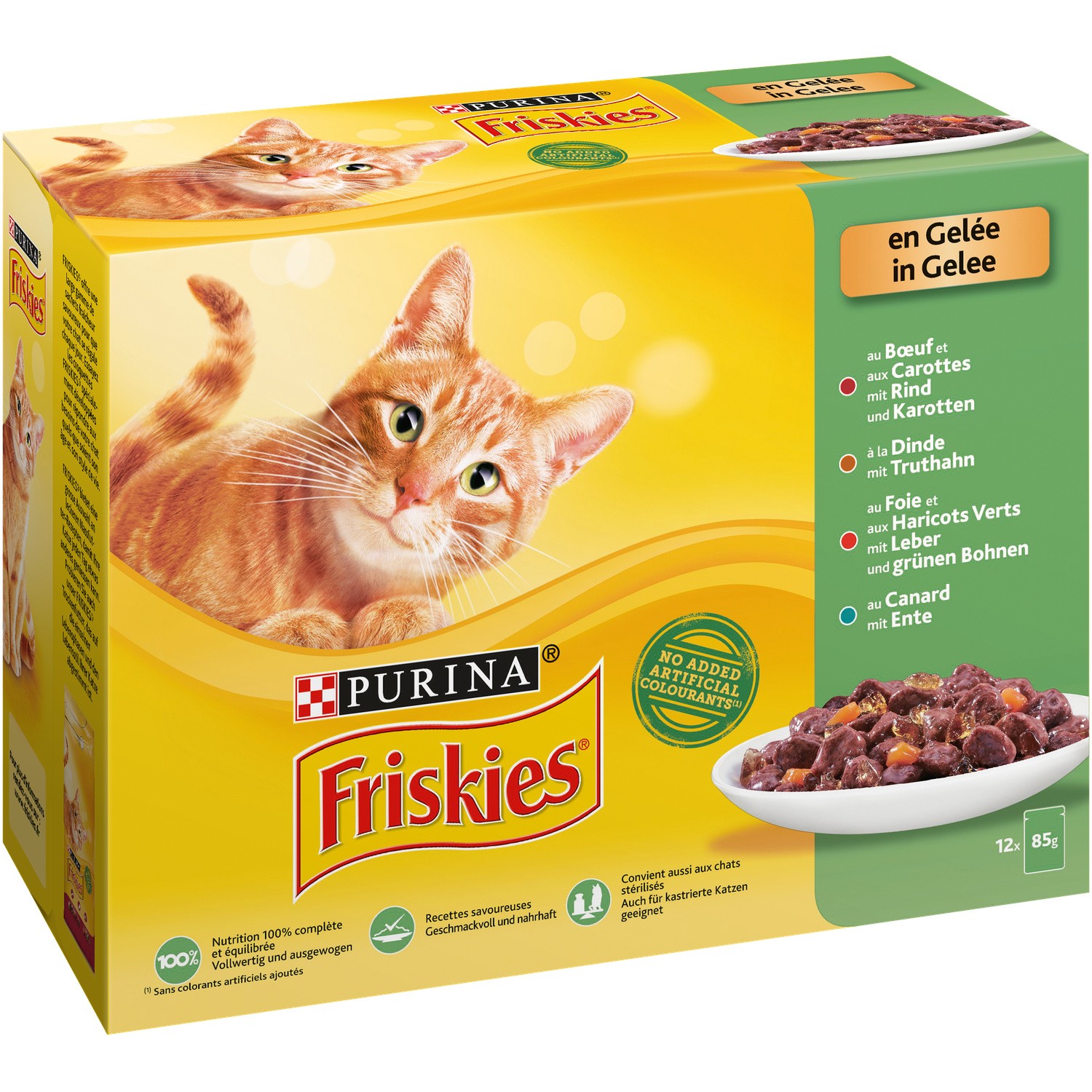 Pâté pour chat viandes & légumes en gelée FRISKIES