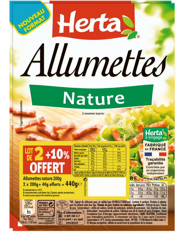 ALLUMETTES NATURE herta