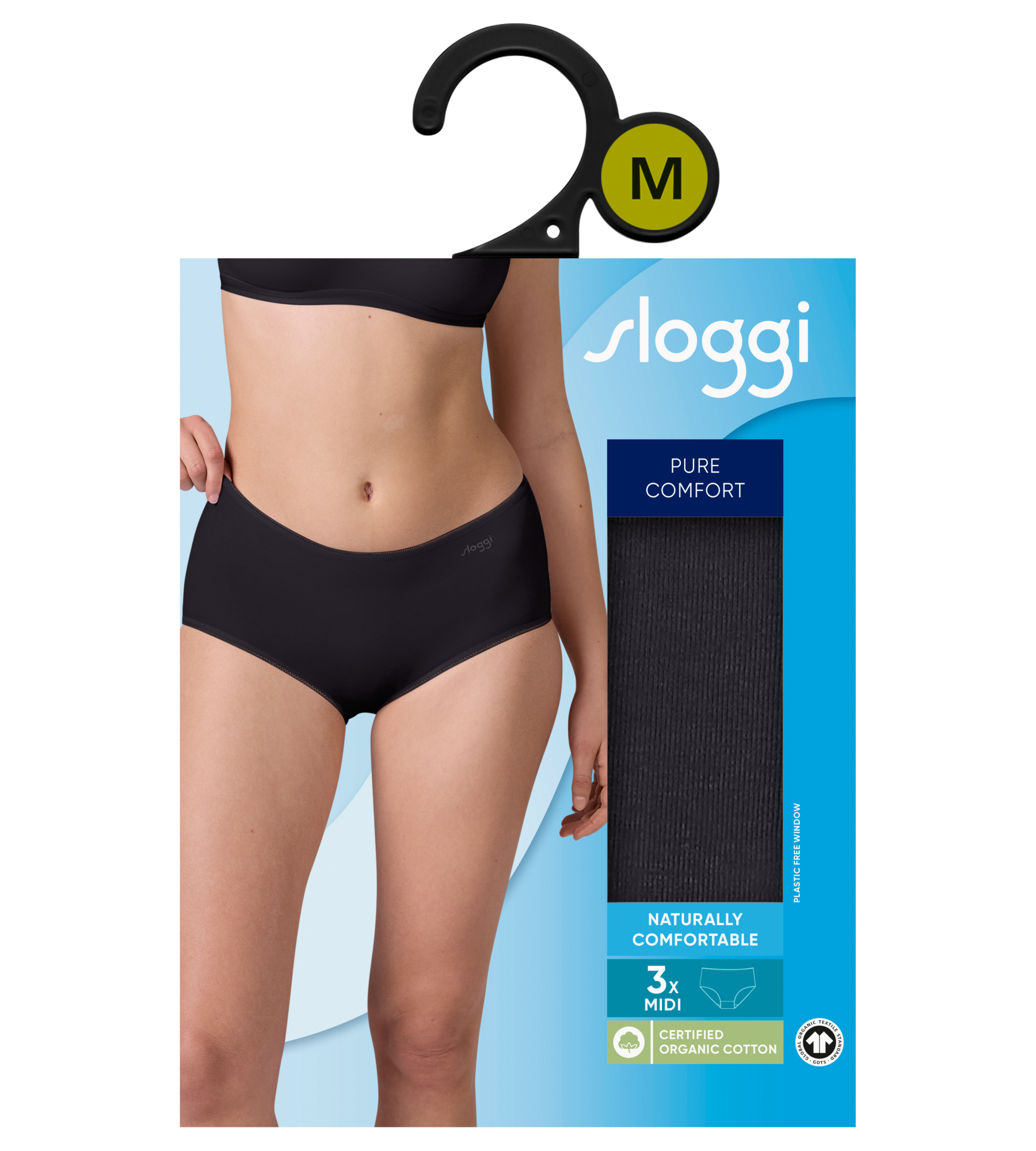 SLOGGI LOT DE 3 SLIPS MIDI PURE COMFORT code EAN 7613113875057 